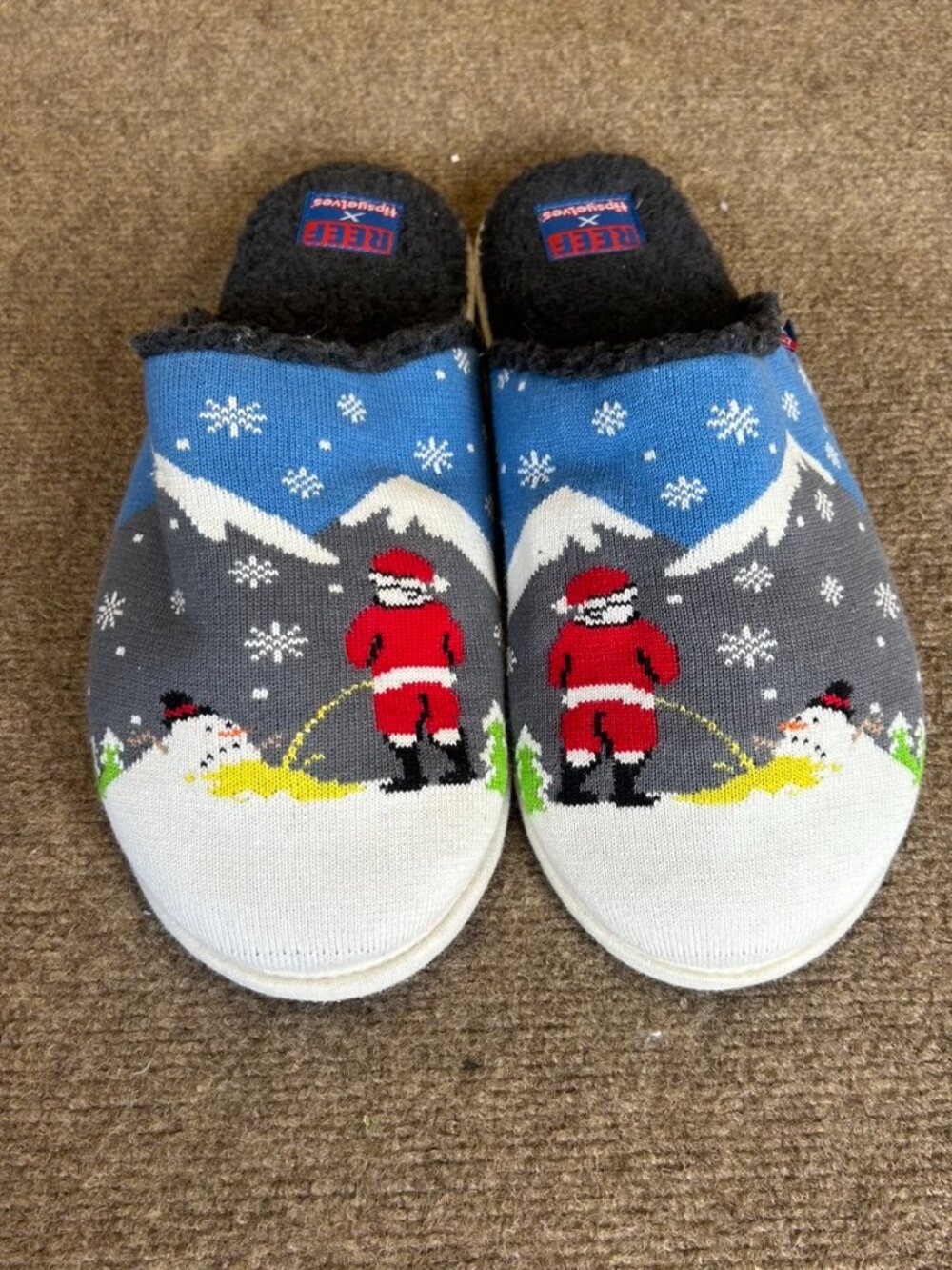 REEF x Tipsy Elves Light Up Christmas Slippers Holiday Shoes
